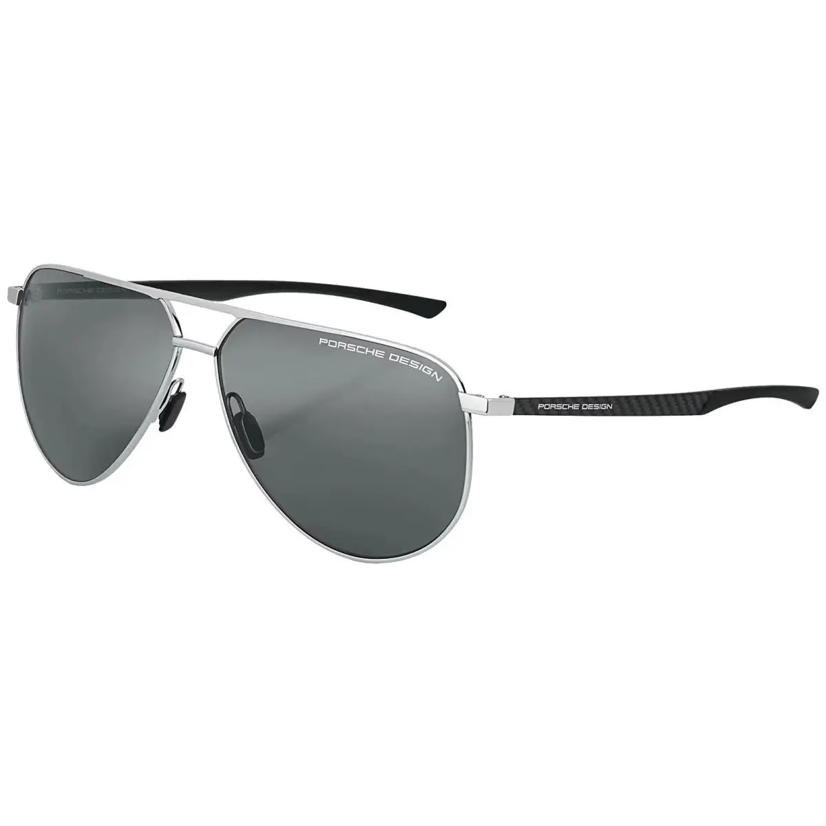 Design Polarized Men`s Palladium Aviator Sunglasses - P8962-64B - Italy by Porsche