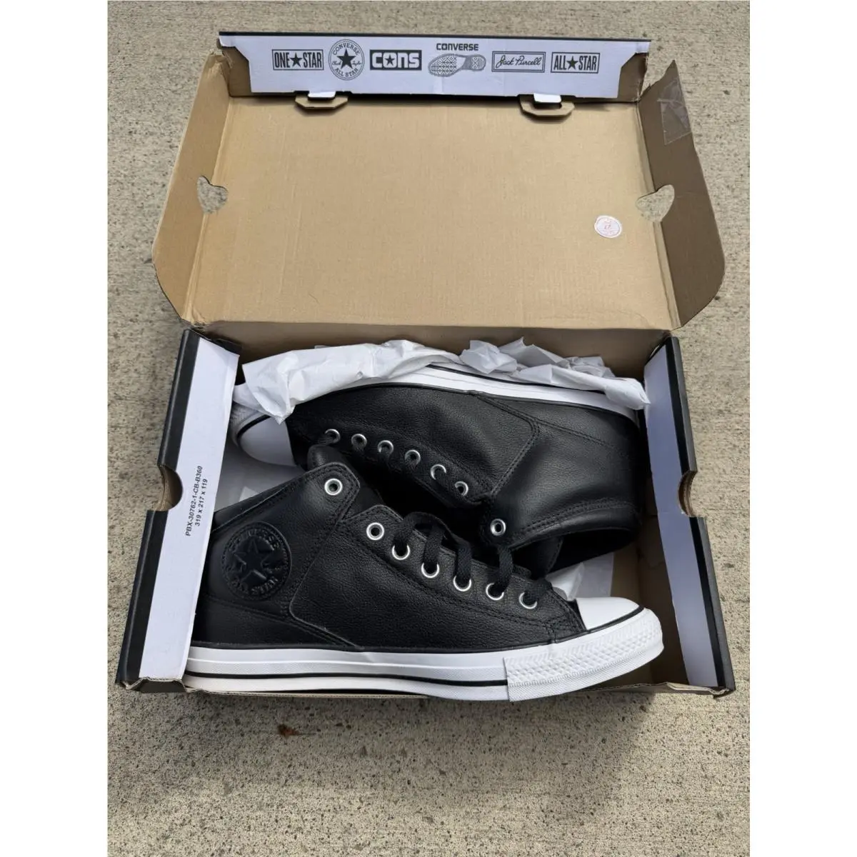 Converse Mens Chuck Taylor All Star High Street Mid Sneaker Leather Black SZ 10