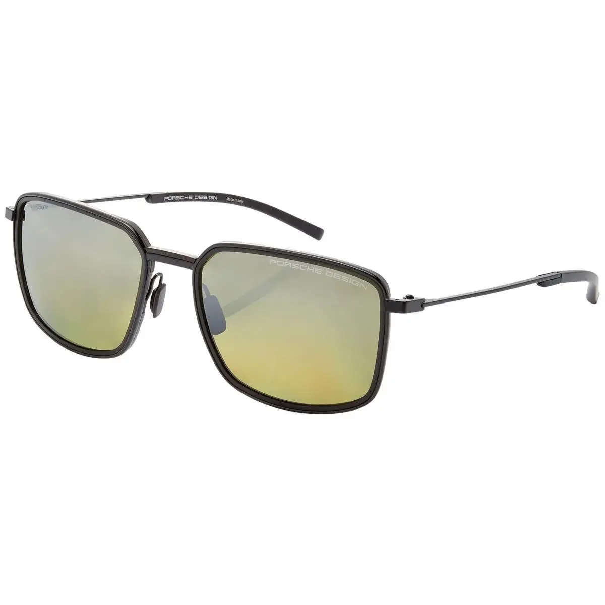 Porsche Design Fusion 4 Polarized Men`s Black Navigator Sunglasses P8941-58A417