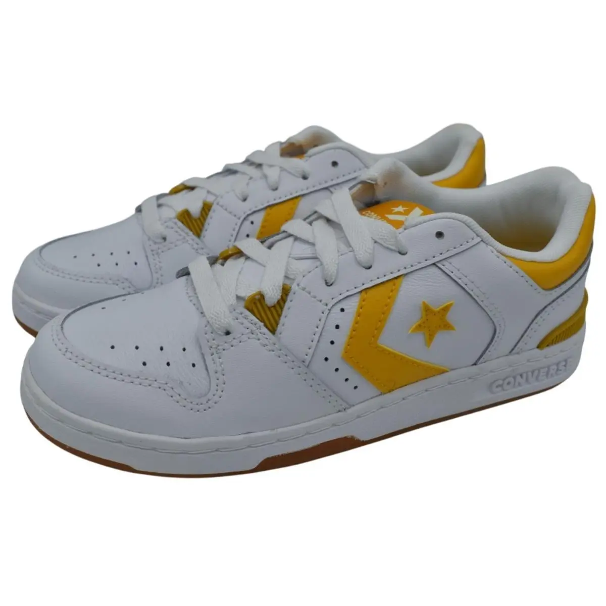 Converse Womens Size 7 Lifestyle 1998 White Sunny Yellow Y2K Shoes Sneakers