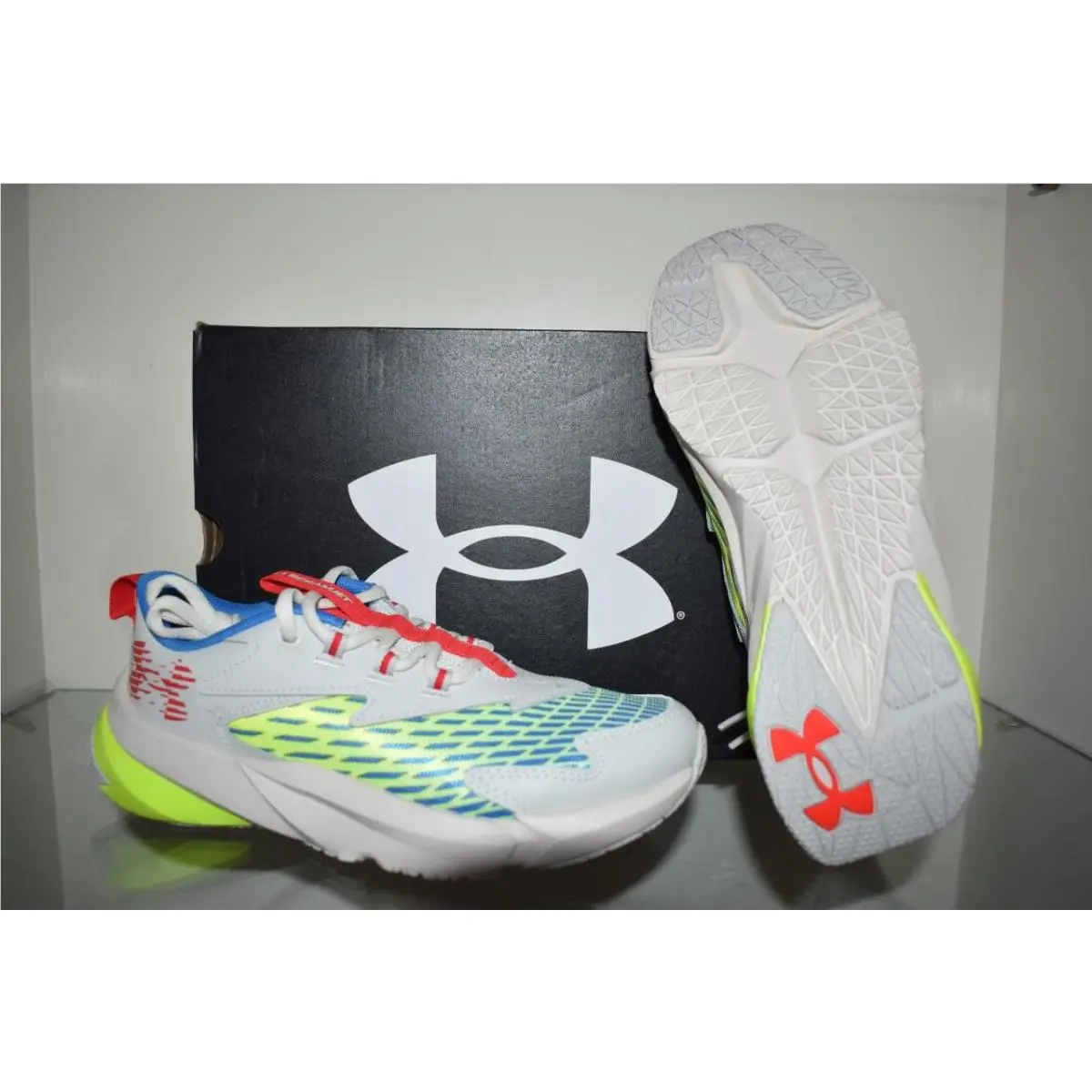Under Armour Scramjet 7 Kids Bgs Running Shoes 6006927-110 Summit White