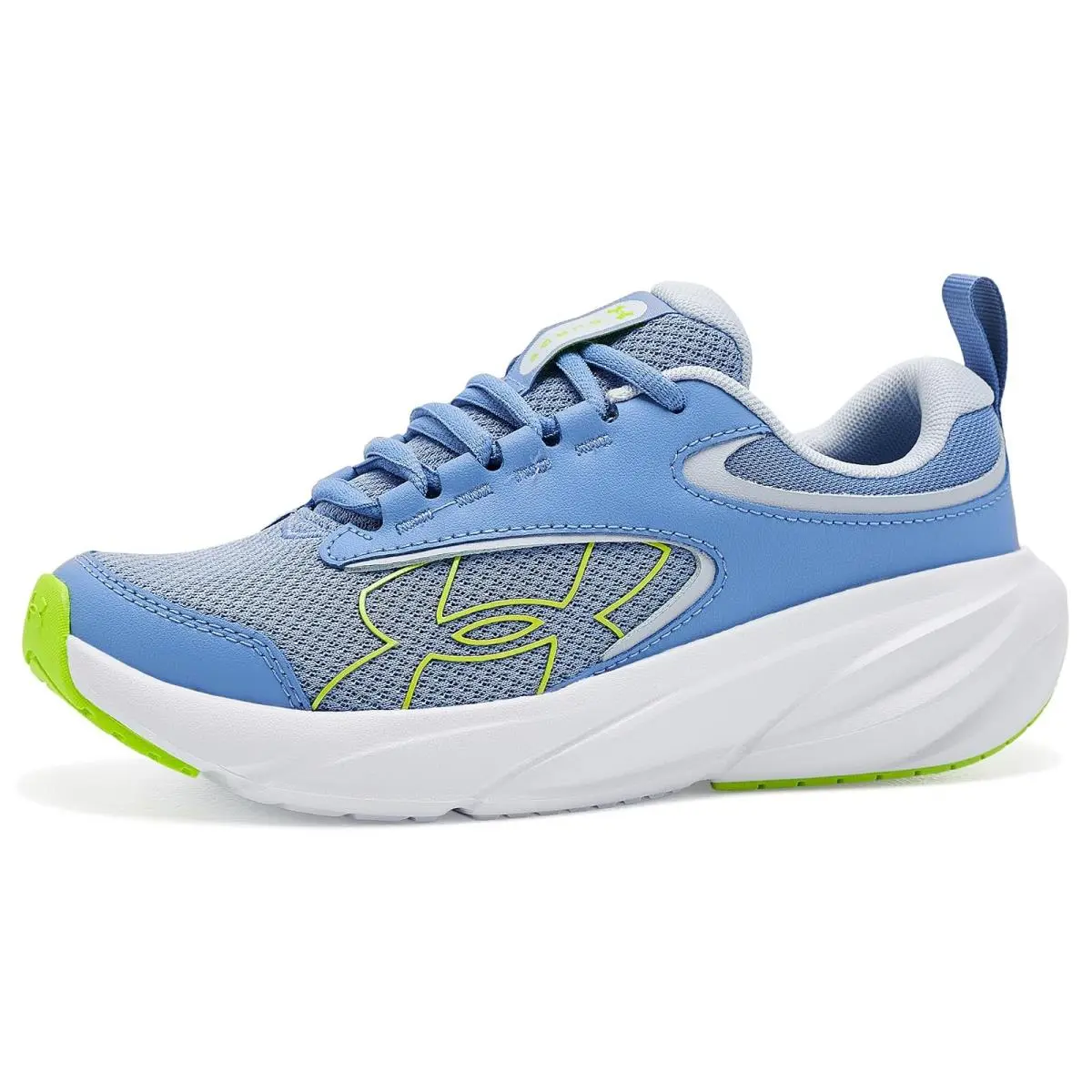 Woman`s Shoes Under Armour Kids Grade School Surge 5 Running Shoes Big Kid - Blue Float/Spackle Blue/Green Citrine