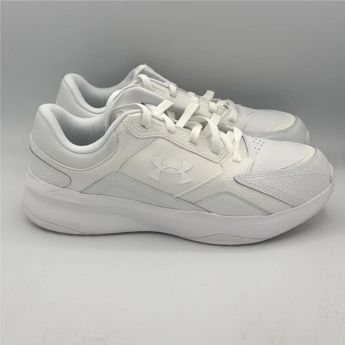 Under Armour Edge Lthr 4E Shoes Mens 10 4E White Training 3028602-100