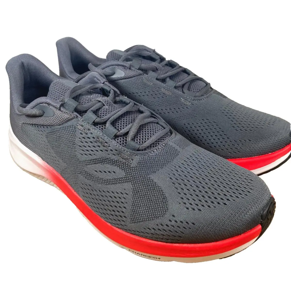 Under Armour Charged Pursuit 4 Sneakers - Grey/red - Mens 12 - 6000597-025