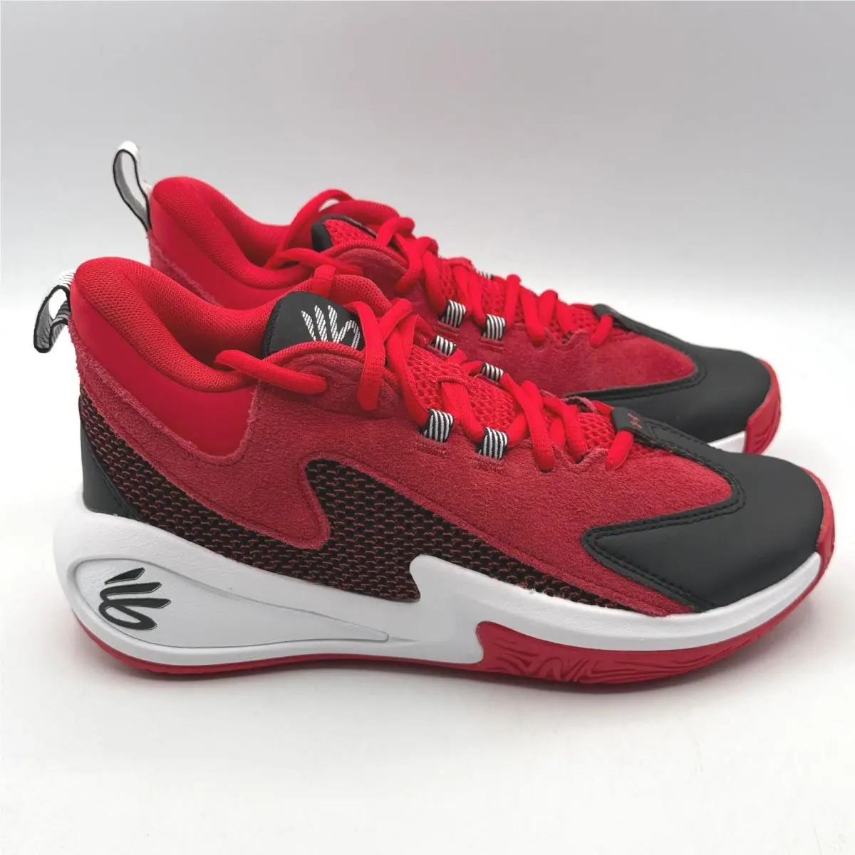 Under Armour Curry 3Z 25 Sde Kids 6Y Red Basketball Sneakers 6001882-600