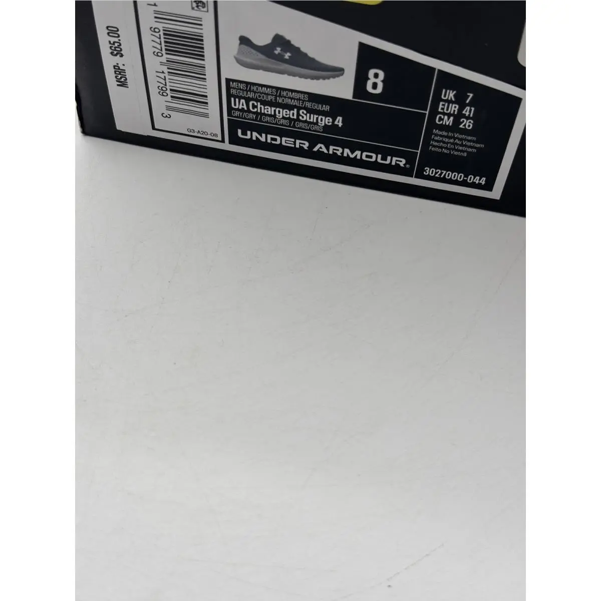 Under Armour shoes - UA Charged Surge 4 - Charged Surge - Gray 5