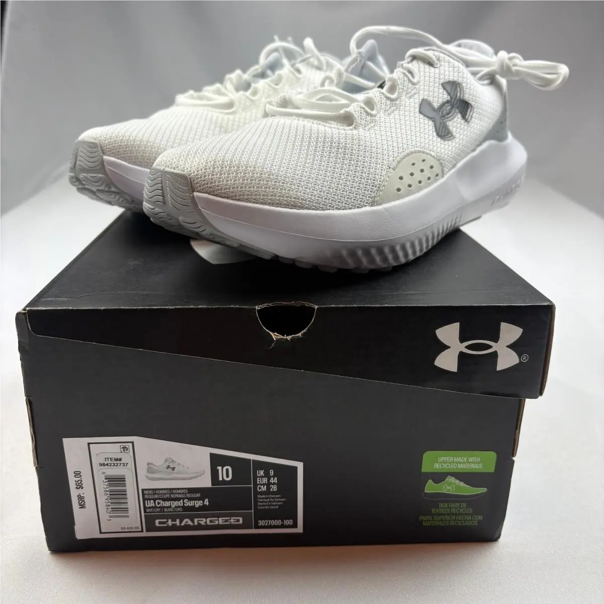 Under Armour shoes - Charged Surge 4 - Charged Surge - White 9