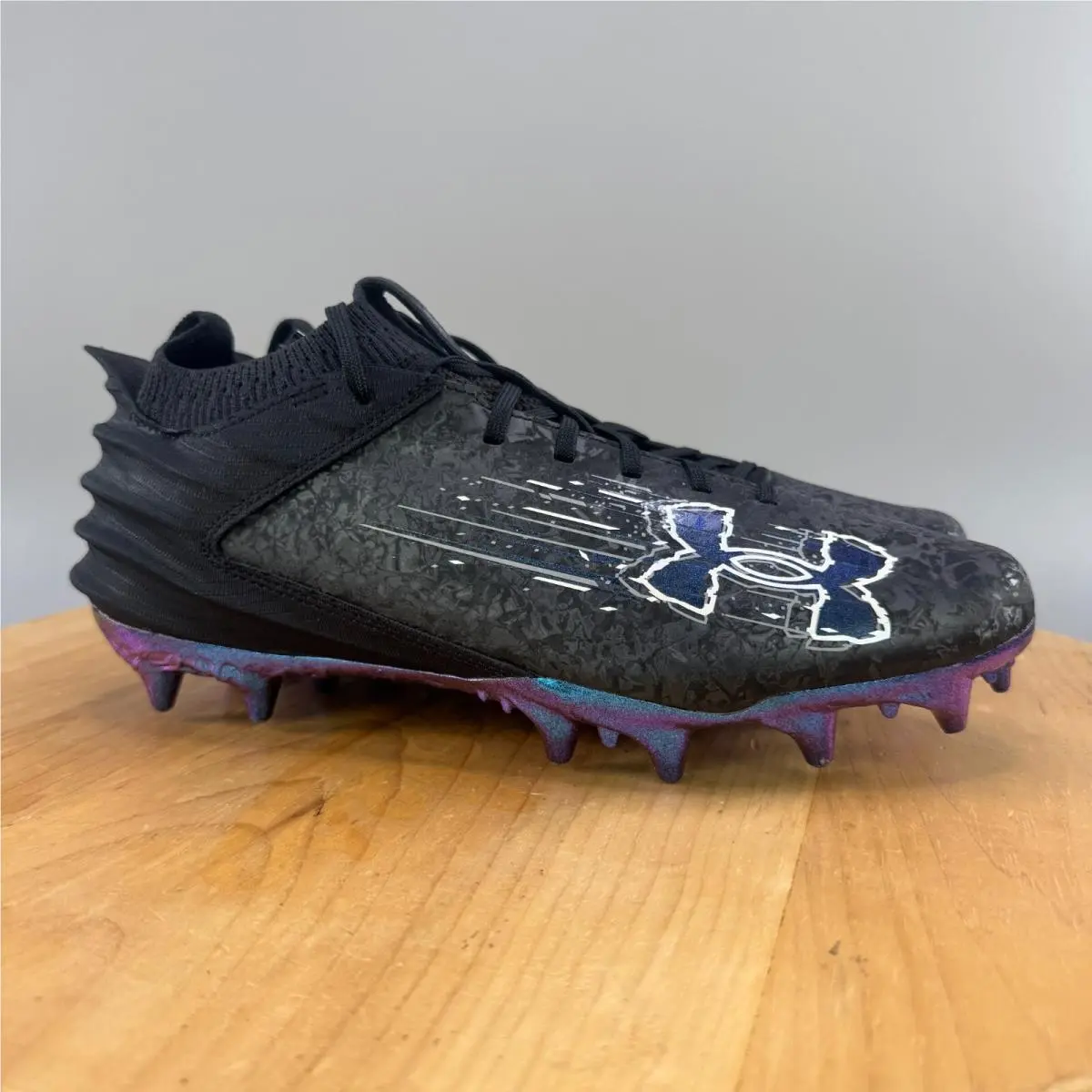 Under Armour Blur Smoke 2.0 MC Suede Mens Size 9 Football Cleats Black