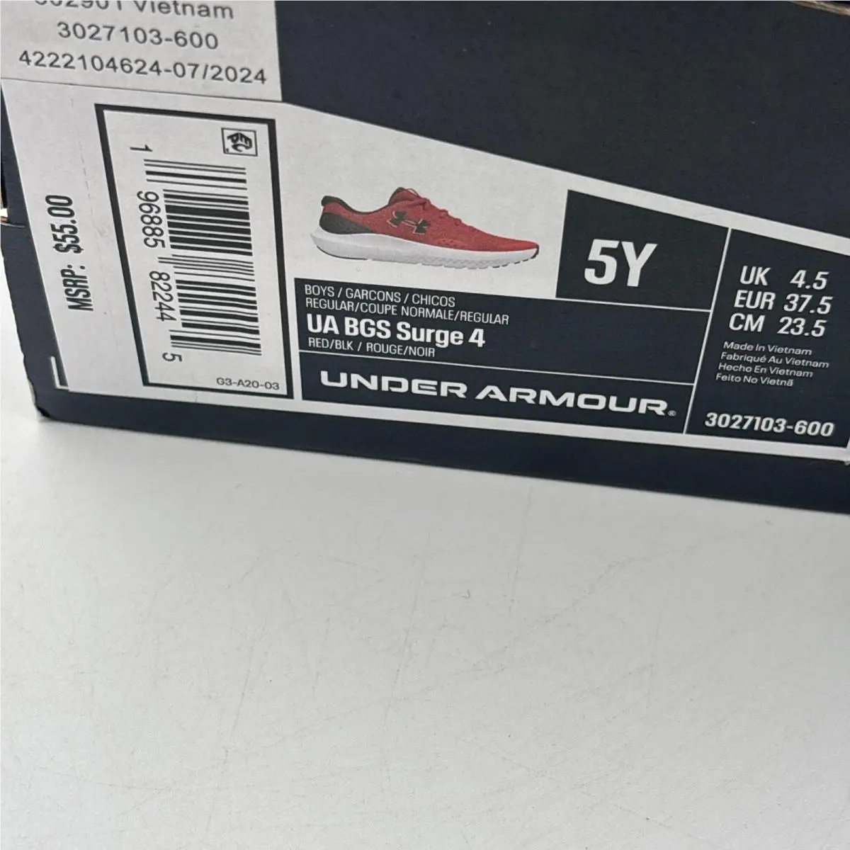 Under Armour shoes - Under Armour BGS Surge 4 - Red 0