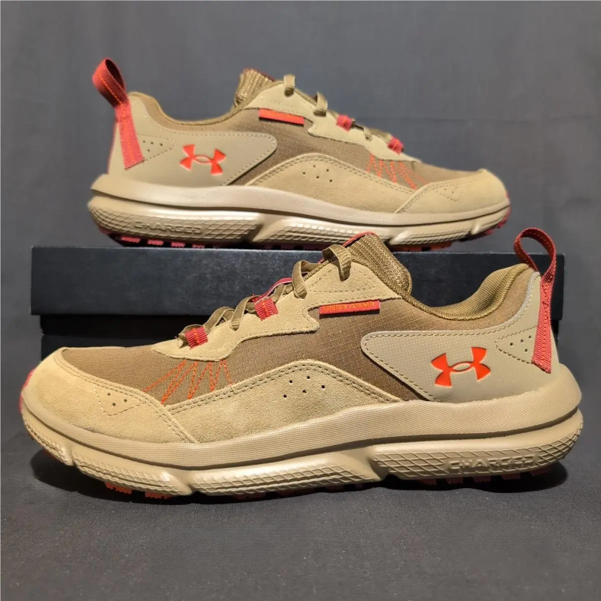Under Armour Charged Verssert 2 Running Shoes Men`s 9.5 Brown Sneaker