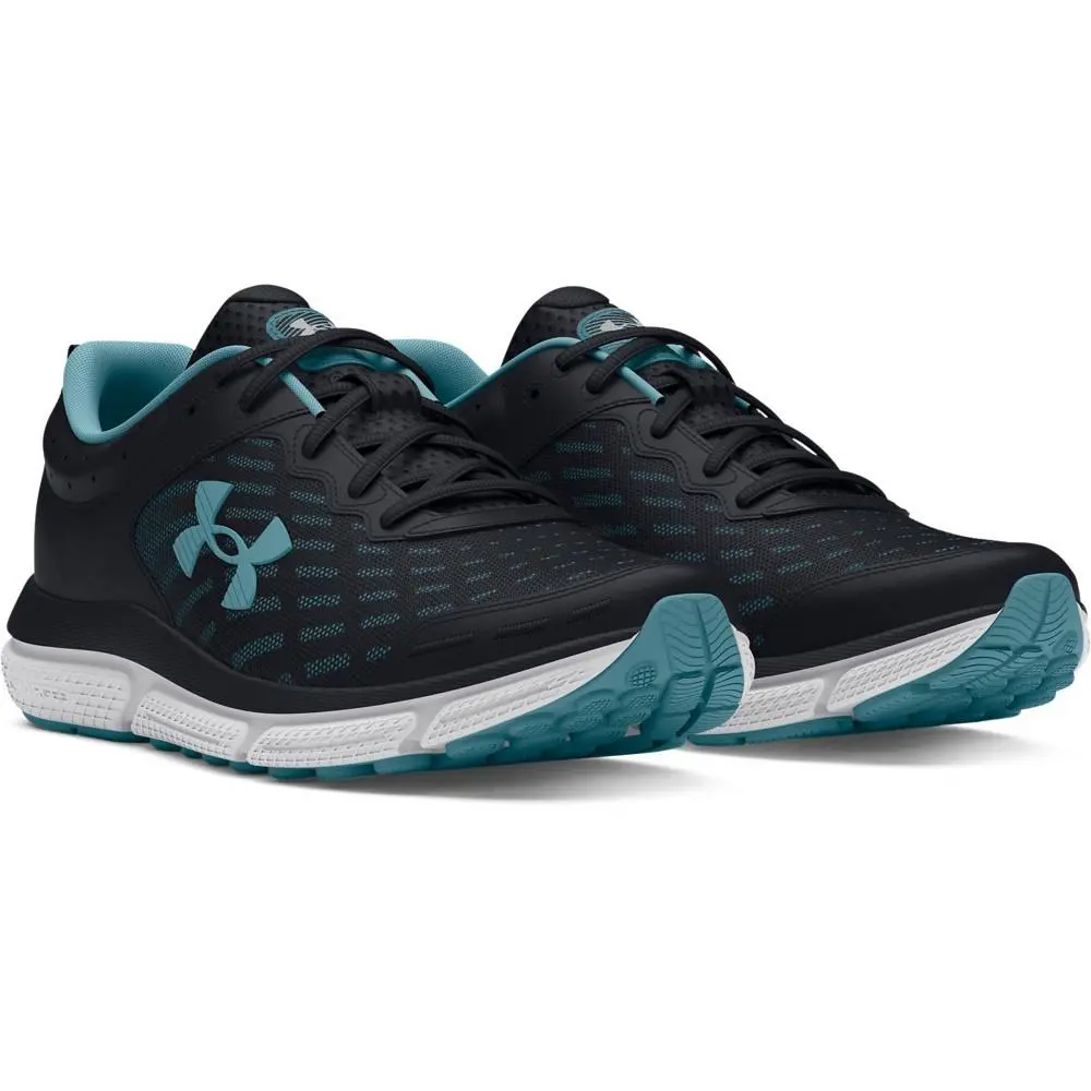 Under Armour 3026179 Women`s UA Charged Assert 10 Shoes Black/water Size 11
