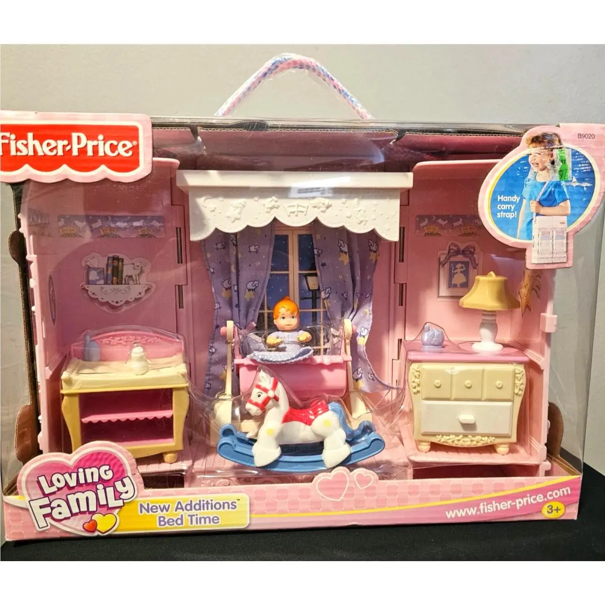 Vtg Fisher Price Loving Family Dollhouse Nursery Furniture Box 2003