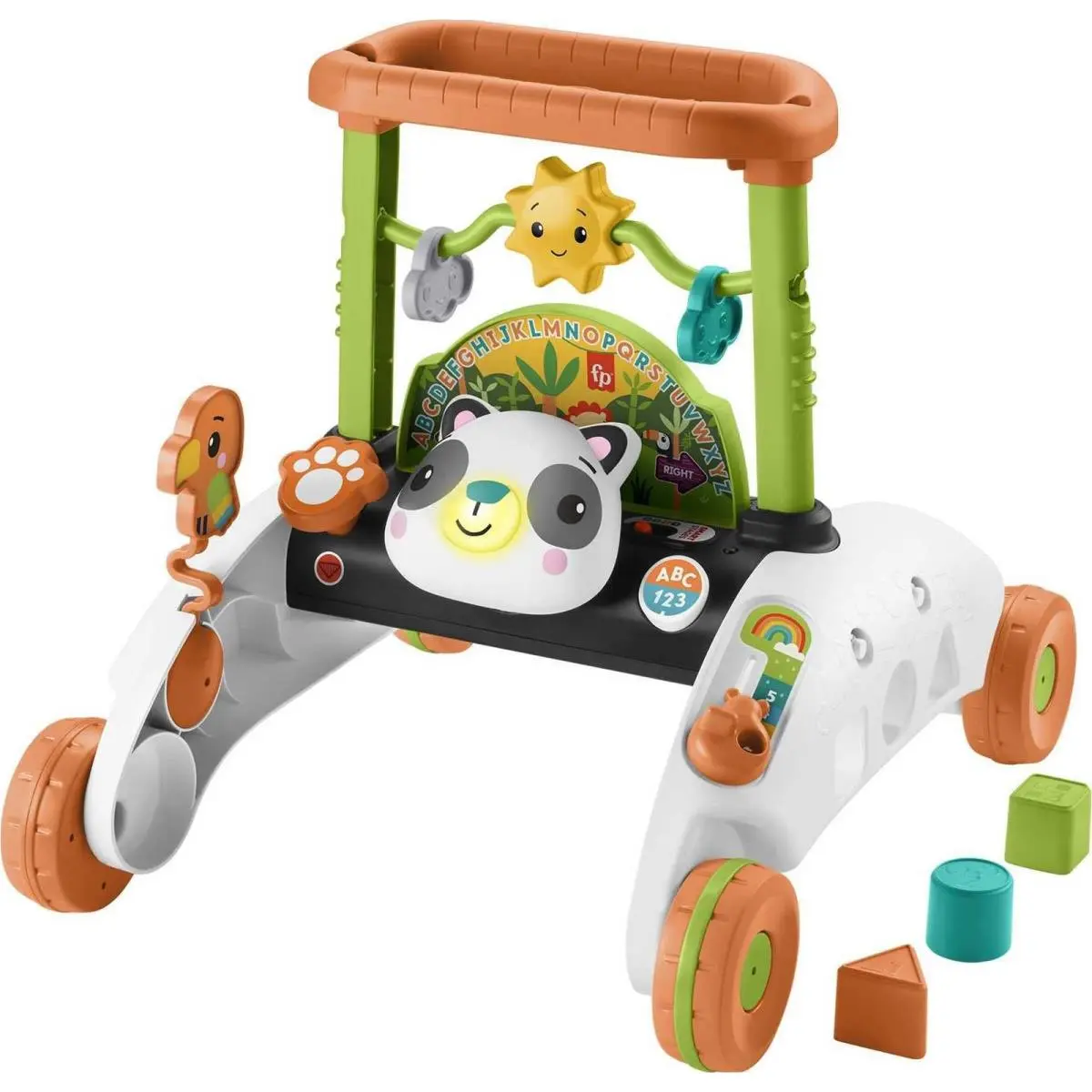 Fisher-price 2-Sided Steady Speed Panda Walker Musical Push Small Multicolor