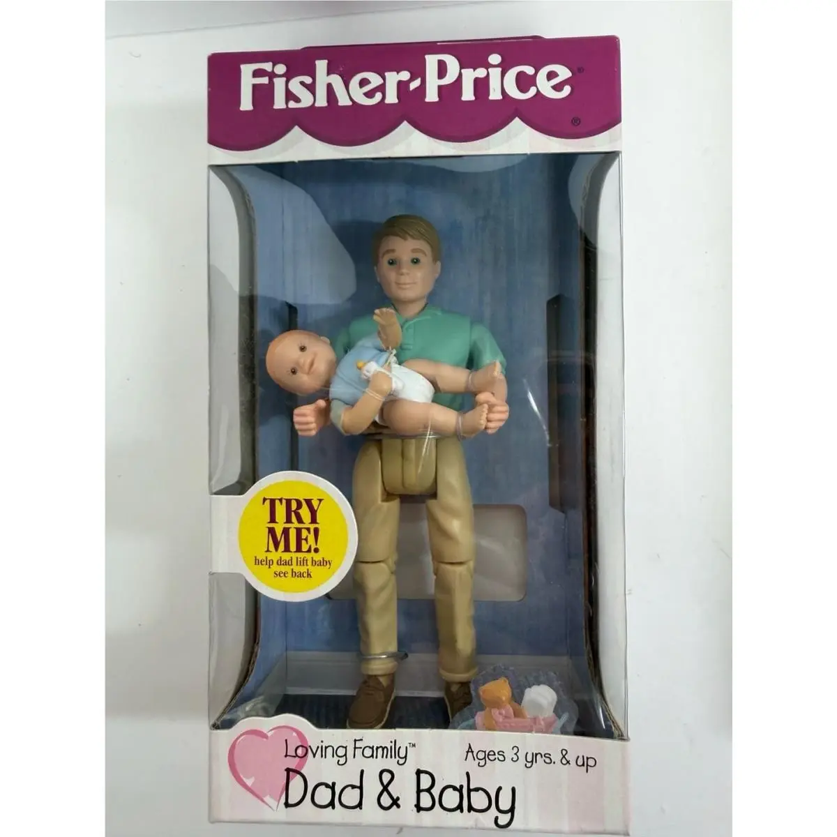 Vintage 1999 Fisher-price Loving Family Dad Baby Doll Set