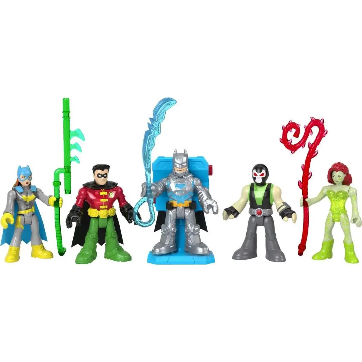 Imaginext DC Super Friends Batman Light Up Figure Set 9 Piece Toy Set