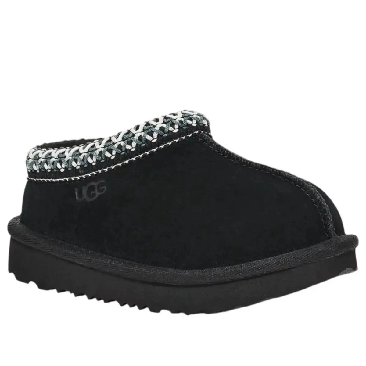 Ugg Tasman II 1019066T-BLK Slippers Toddler 9 Black Suede Slip On Shoes RHS9070