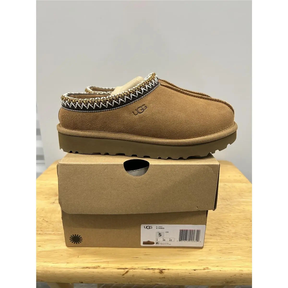 Ugg Tasman Slippers Chestnut Sz 5 Womens 5955 Che In Hand