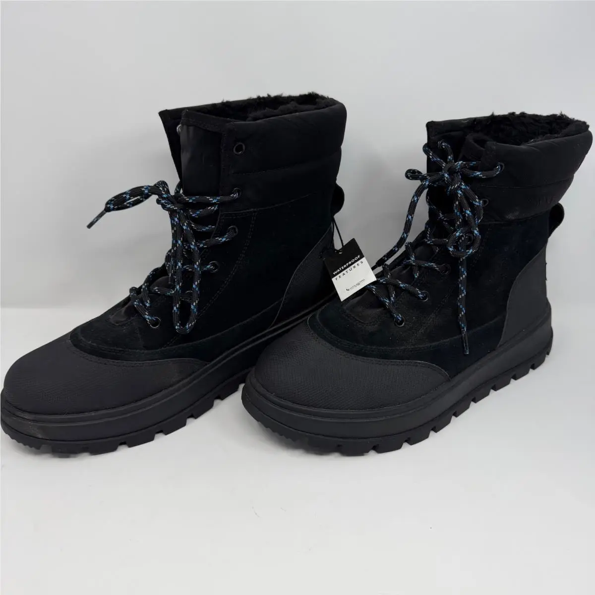 Koolaburra by Ugg Tipton Men`s Waterproof Black Suede Boots 1164210 Size 12