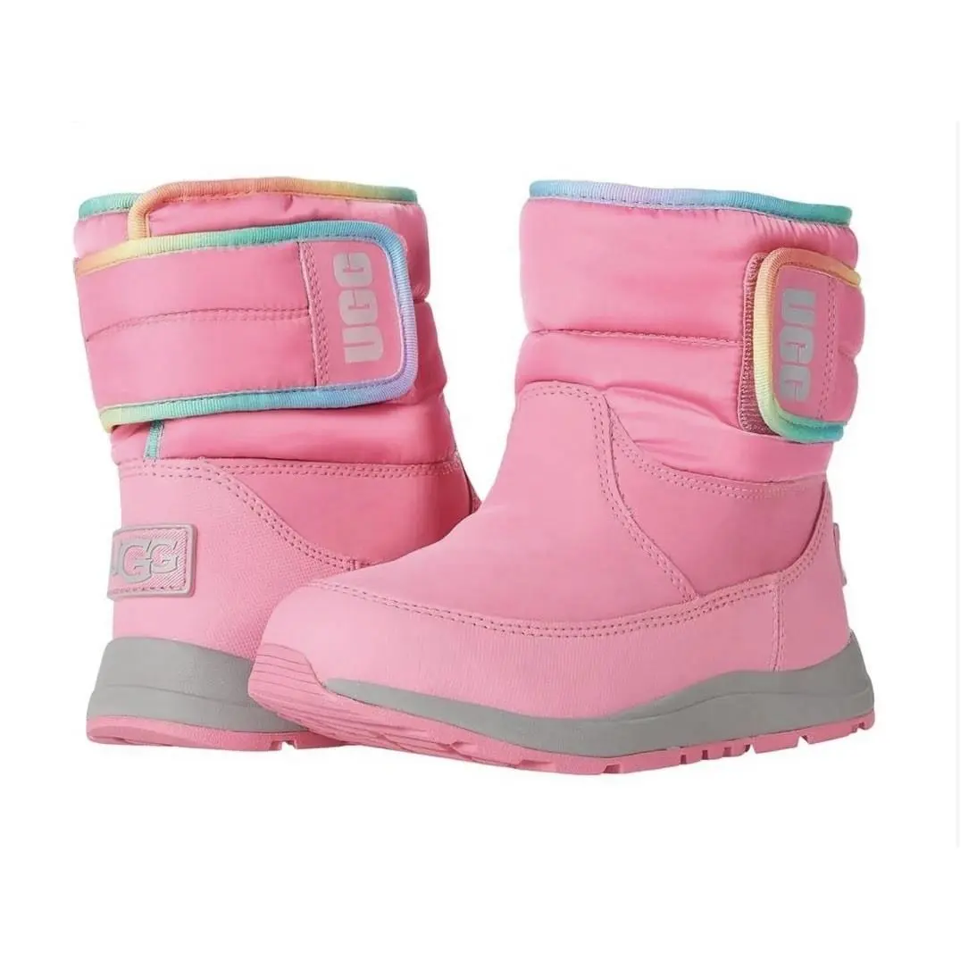 Ugg Toty Weather Rainbow Waterproof Boots -pink Leather -big Kids US 6
