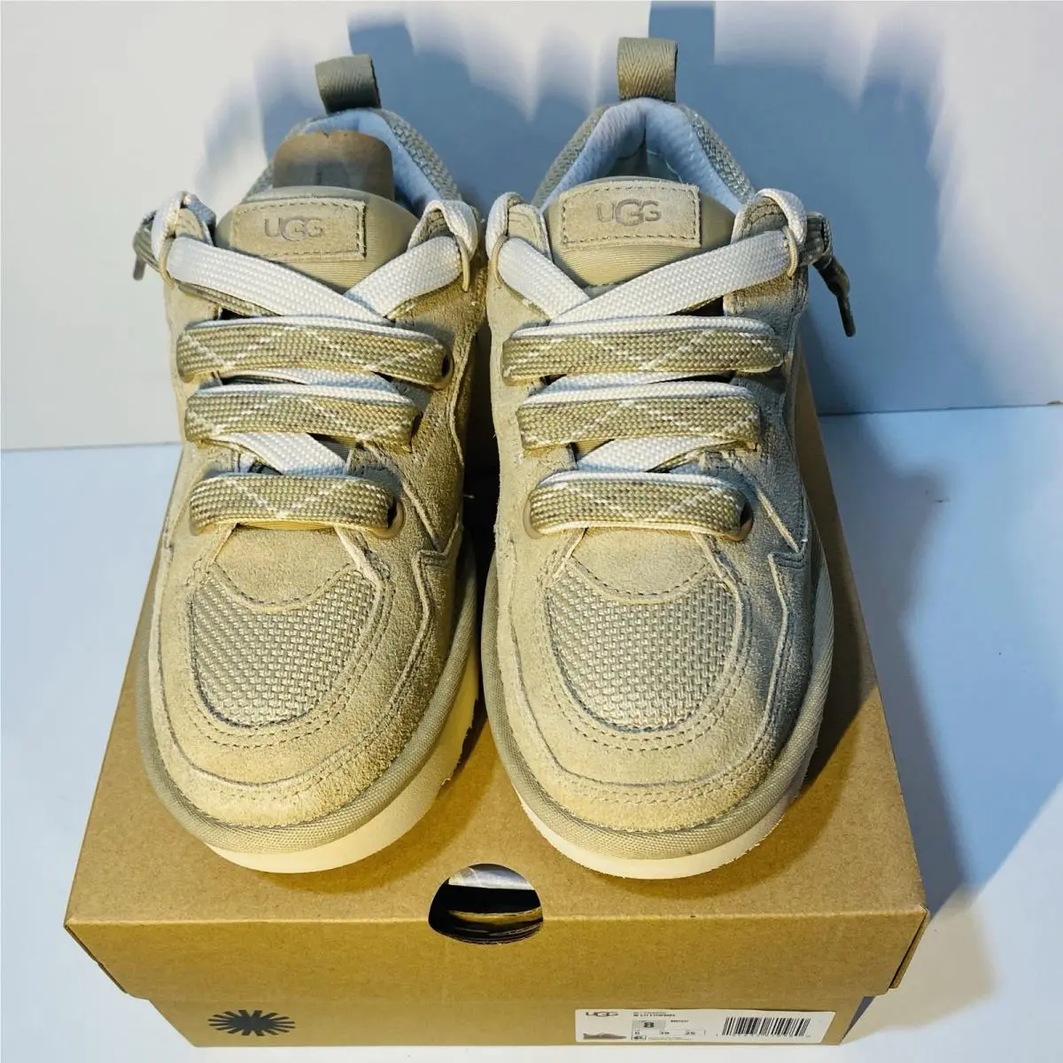 Ugg Women`s Lo Lowmel Sneaker Mustard Seed Beige 1168890-MDSD Size 8