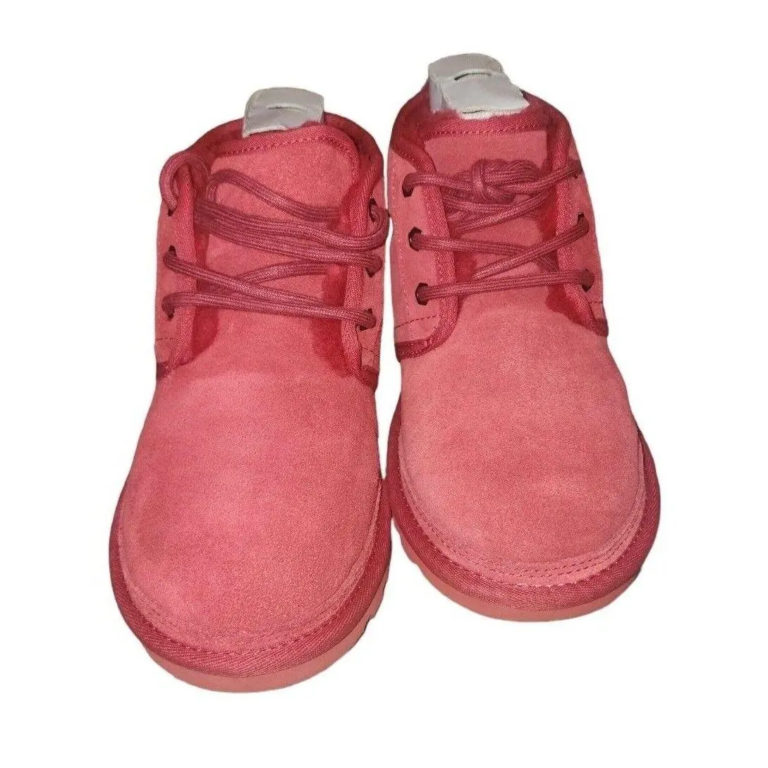 Ugg Neumel Chukka Boots Suede Lace Up Casual Shoes Red Clay