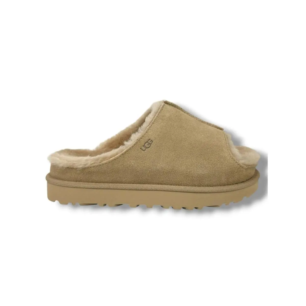 Ugg Greenport Suede Slide Shearling Slip On Size 5 Cozy Cabincore Loungewear