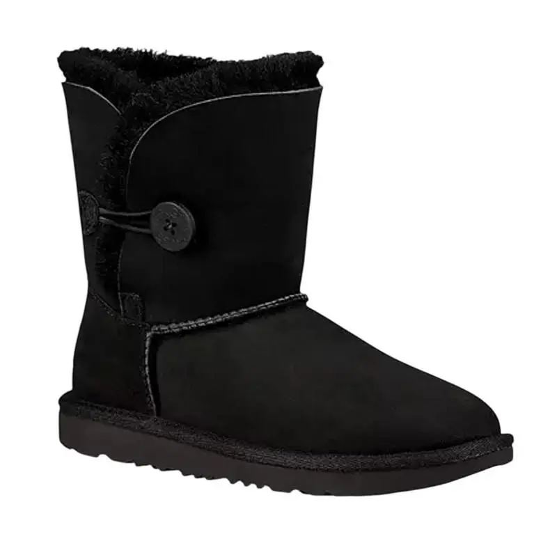 Ugg Kids Bailey Button II Winter Boot US 6 EU 38 Black Sheepsk