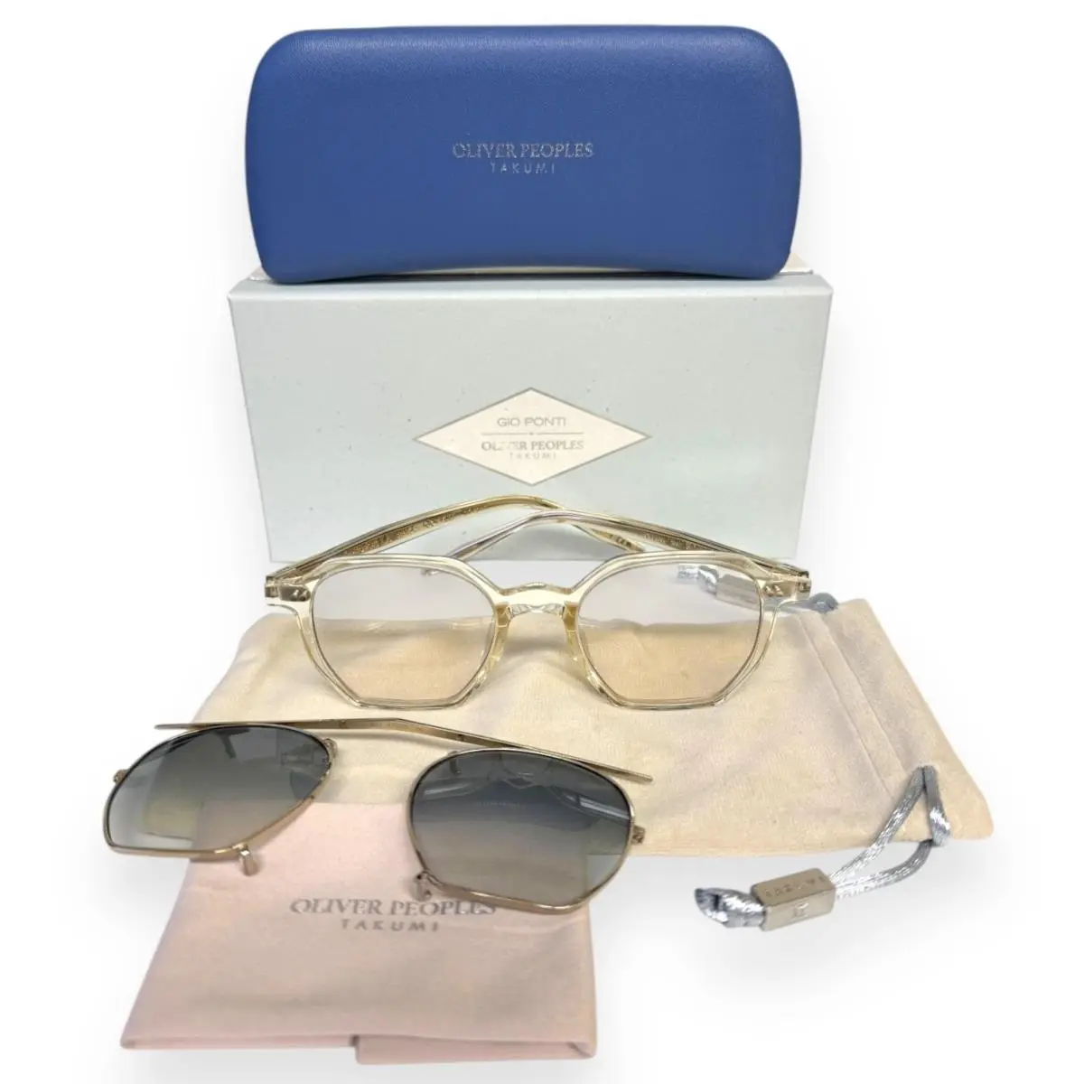 X Takumi G Ponti-5 Eyeglasses OV5489U 169 Clip-on Sunglass W/case by Oliver Peoples