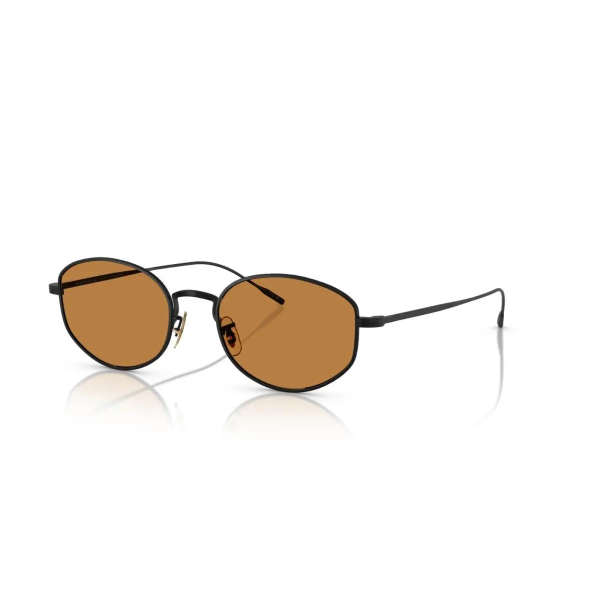 Estra OV 1347ST Matte Black/cognac 501753 Sunglasses by Oliver Peoples