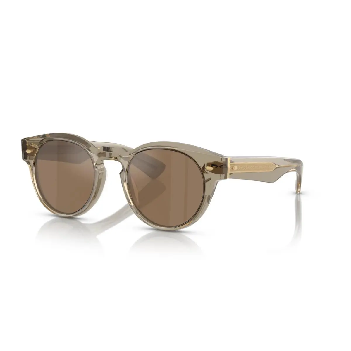 Hayton OV 5571SU Sencha/cognac Mirrored 1745G8 Sunglasses by Oliver Peoples