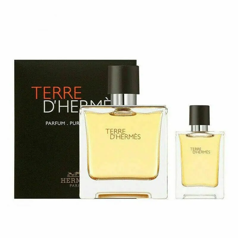 Terre D`hermes By  Men 2 Pieces Set 2.5 oz 0.42 oz Pure Parfum Spray by Hermes