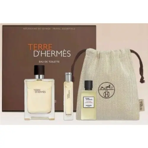 Hermes Terre D’hermes 3pcs Gift Set Eau de Toilette Edt 100ml+15ml+SG 40ml