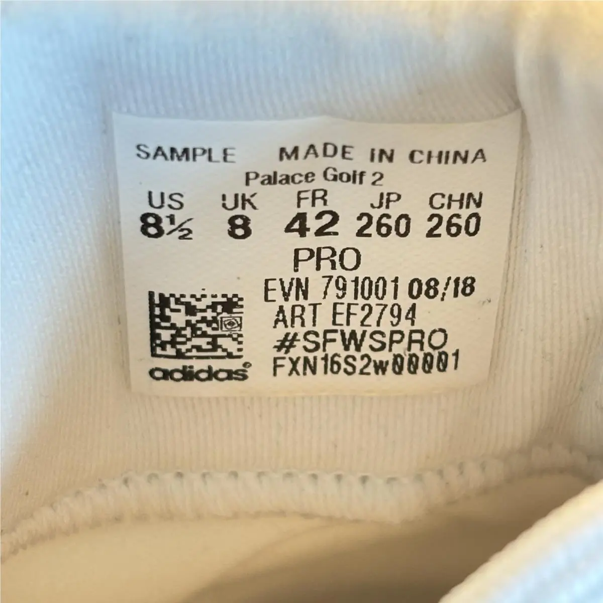 Adidas shoes - adidas x Palace 2.0 Sample - EF2794 - Cloud White 18