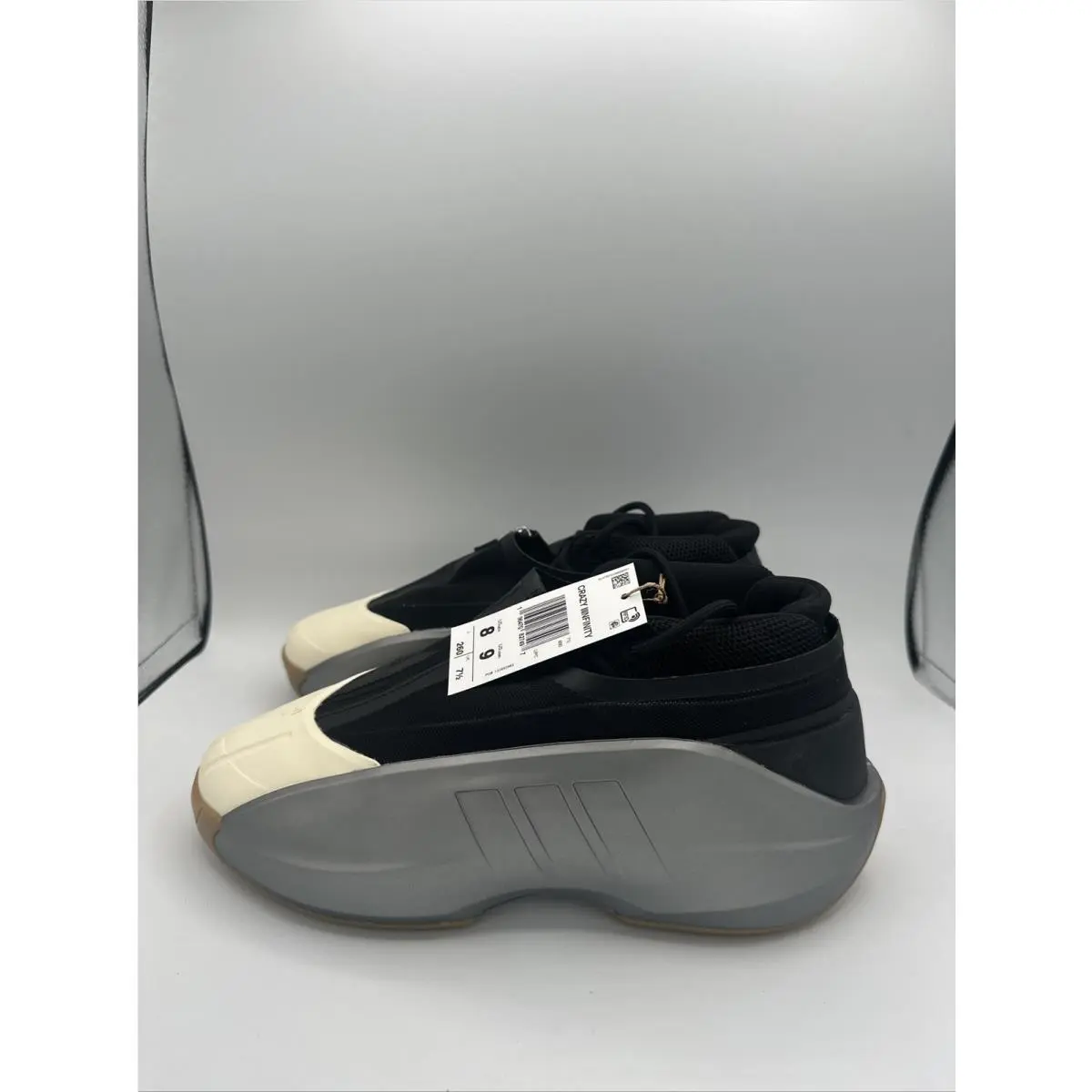 Adidas Crazy Infinity Men`s US Sz 10.5 Cream Gum Silver Black Retro Kobe