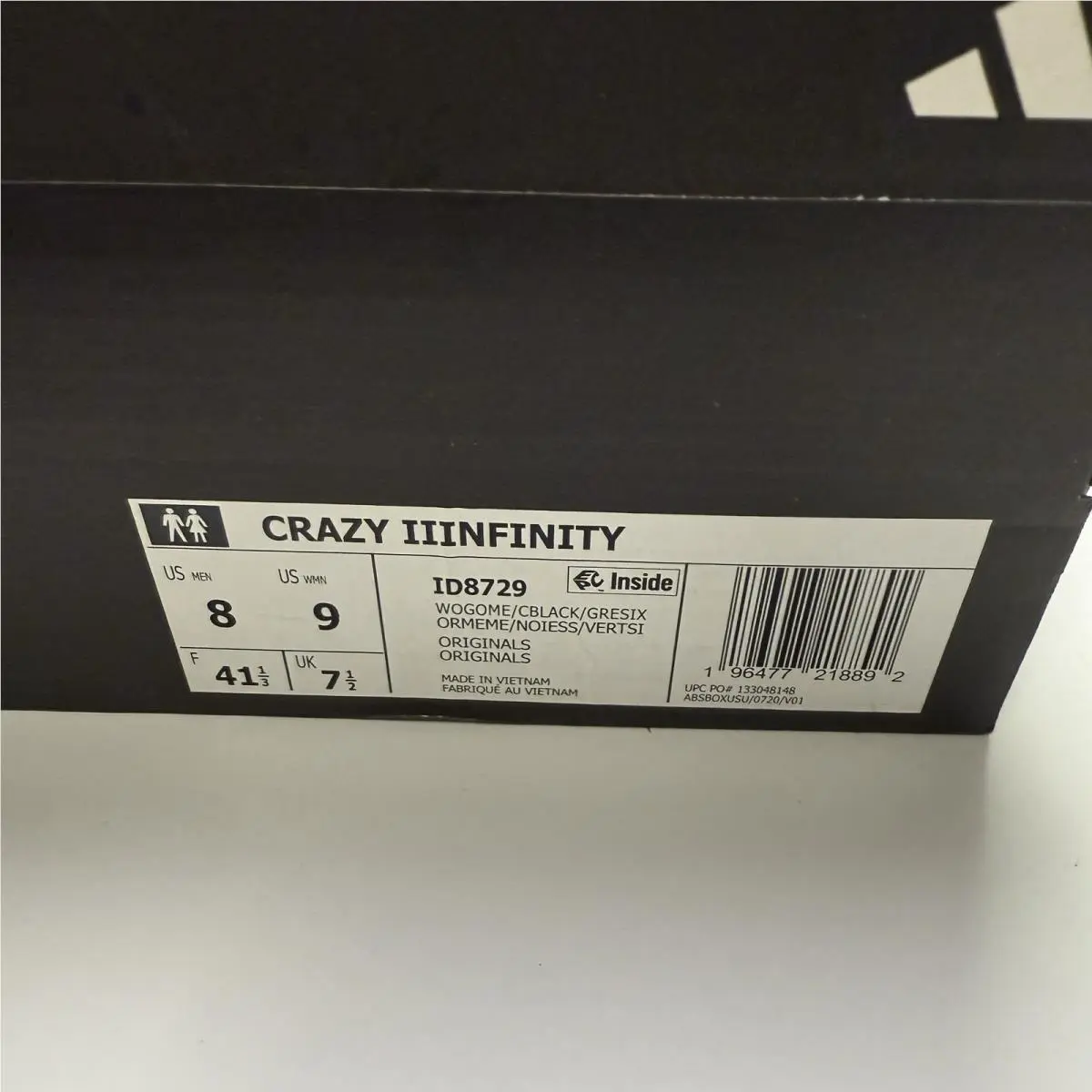 Adidas shoes - adidas Crazy IIInfinity - Crazy IIInfinity - IE7687 - Silver Metallic / Core Black / Cream White 8