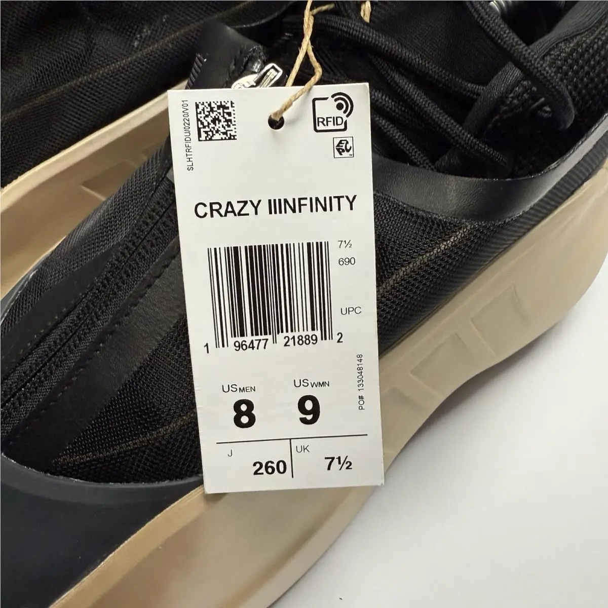 Adidas shoes - adidas Crazy IIInfinity - Crazy IIInfinity - IE7687 - Silver Metallic / Core Black / Cream White 5