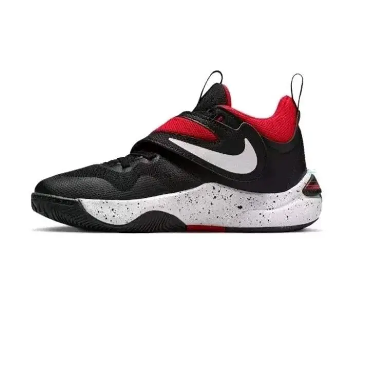 Nike Team Hustle D 11 PS Shoes Boys Child Youth School Black Red DV8994 003