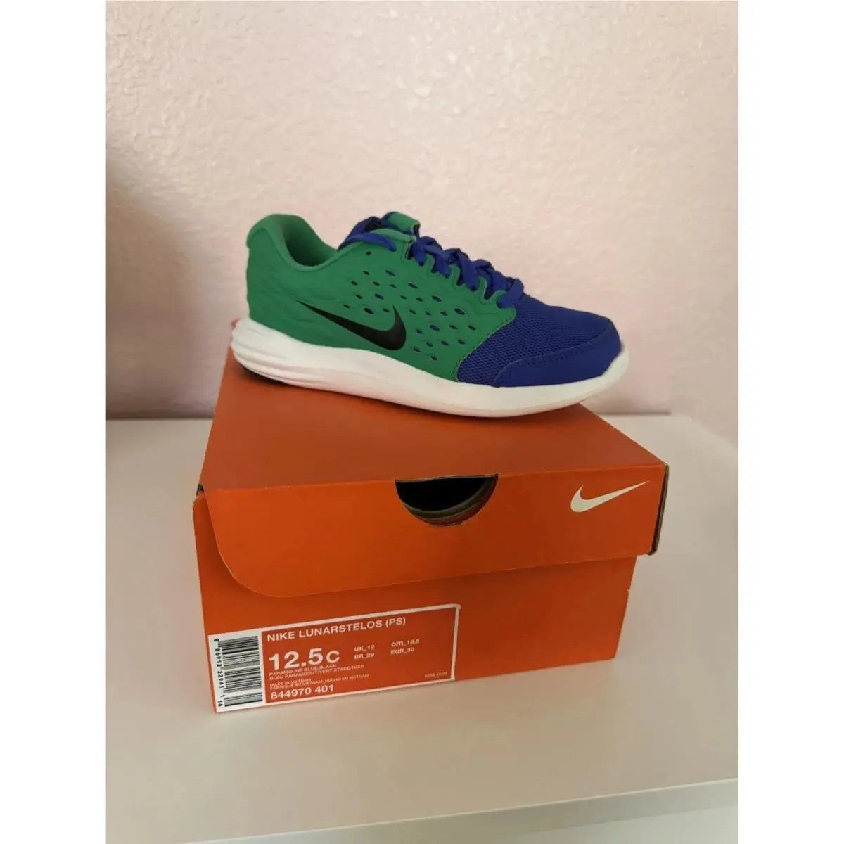 Nike Lunarstelos [ps] Lunarstelos PS Paramount Blue Green Kids Size