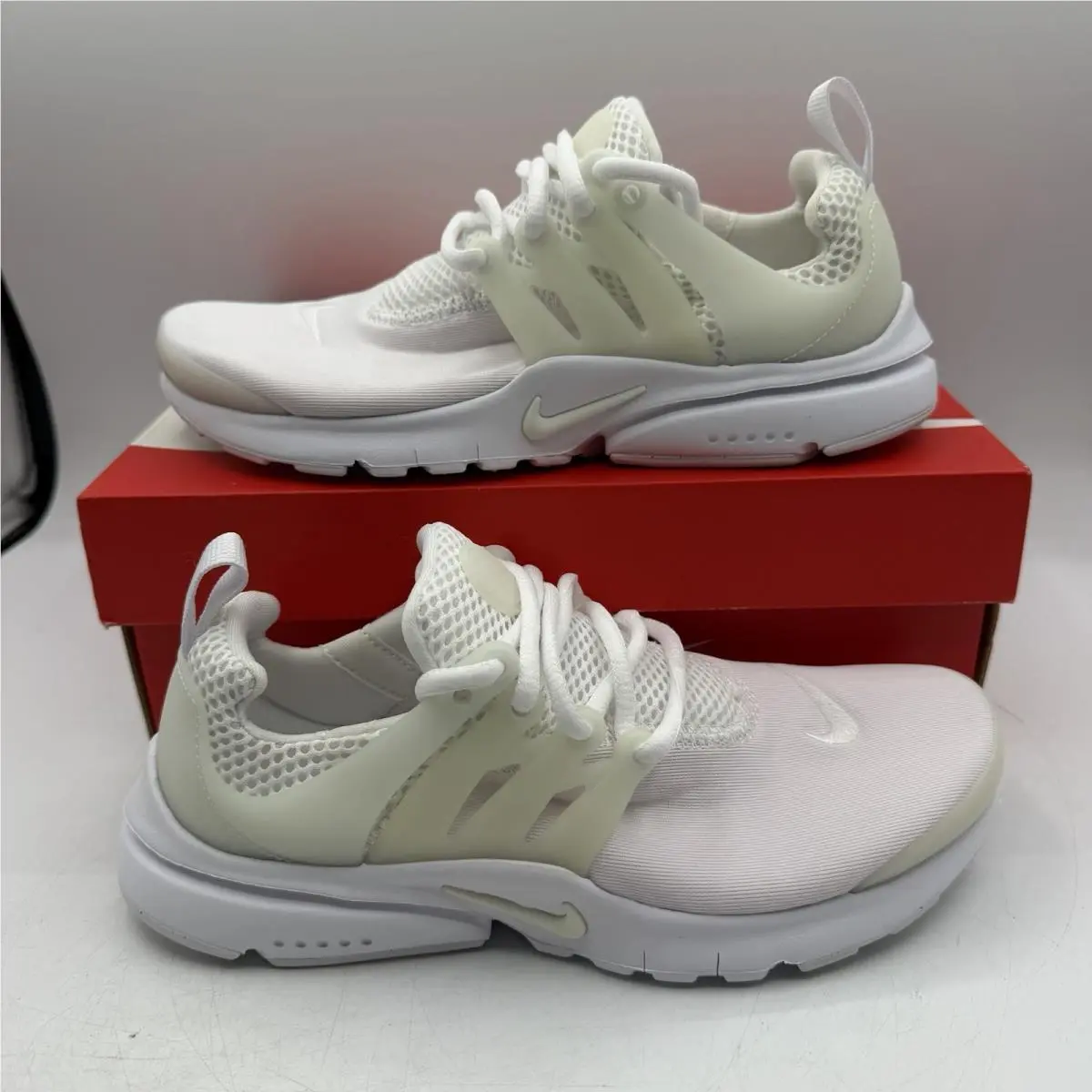 Nike Presto GS Shoes Size Youth 4 Y Womens 5.5 Pure White Sneakers 833875-100