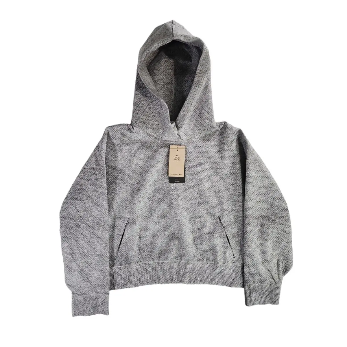 Nike Tech Pack Smoke Grey/heather Grey Foward Woman`s Hoodie Size Large