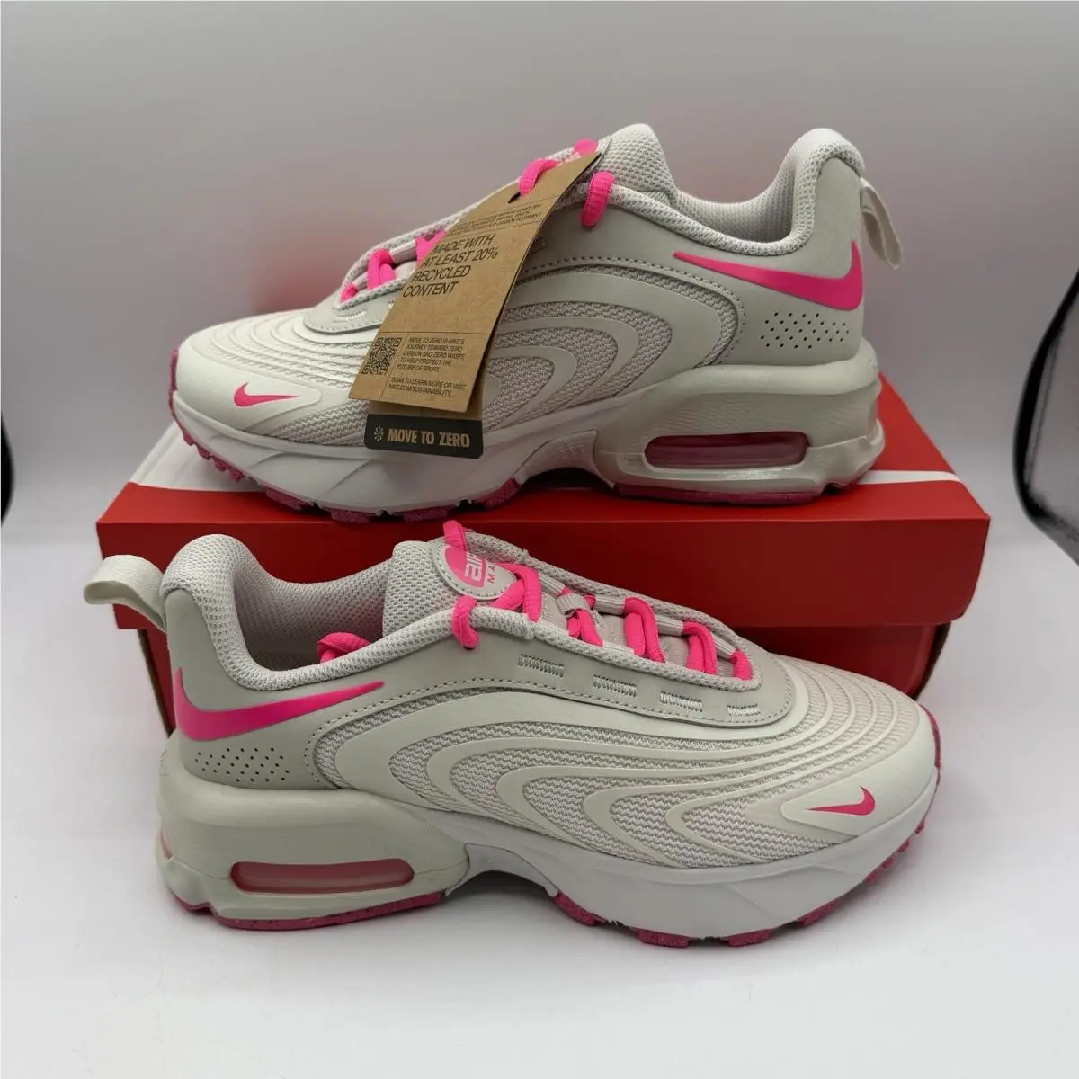 Nike Air Max Fire Shoes Girls 4 Y Womens 5.5 Phantom/pink/light Bone IF2622-001