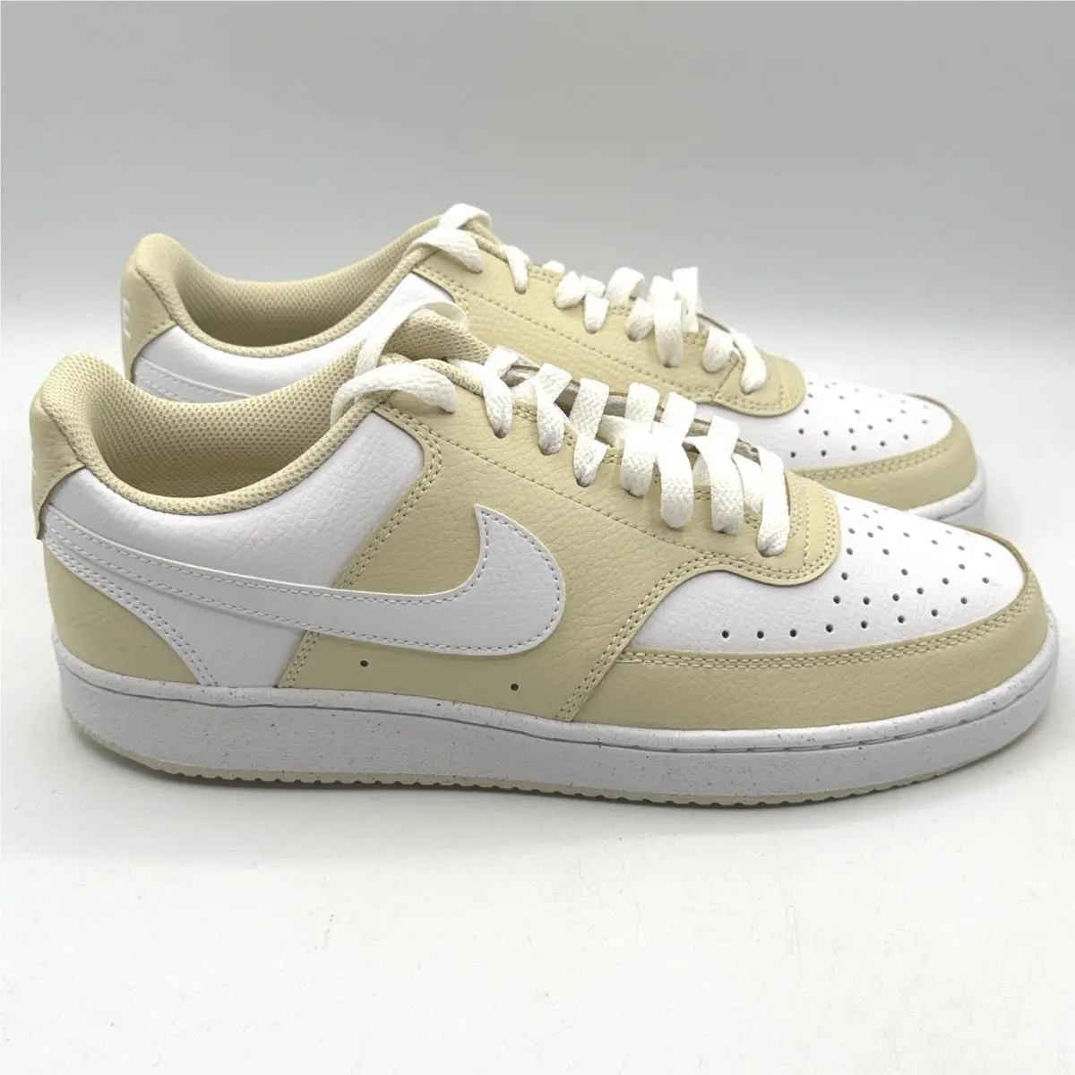 Nike Court Vision Lo Mens 9 Light Khaki White Low Top Sneakers HM9862-200