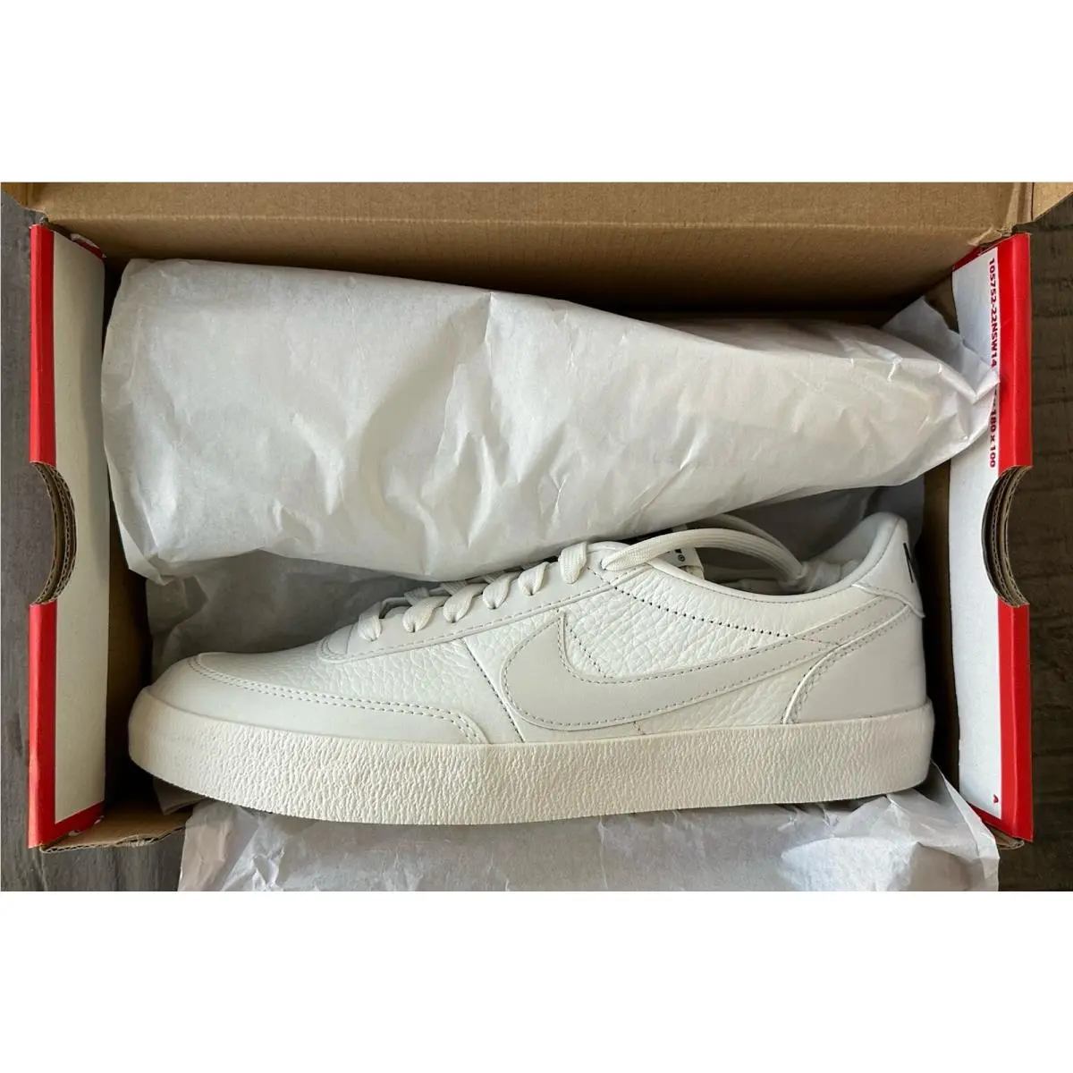 Size 7.5  Men’s Killshot 2 Leather Prm Sneakers Sail/sail-black HQ1657-102 by Nike