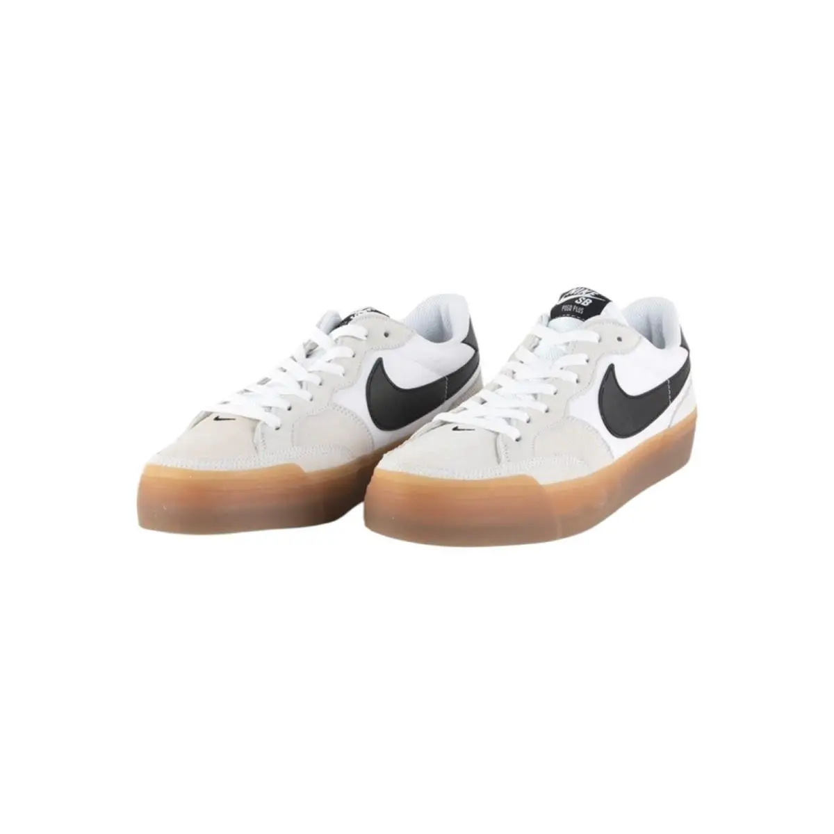 Nike SB Zoom Pogo Plus White Black Gum Sole Sneakers Women`s 5 22 cm