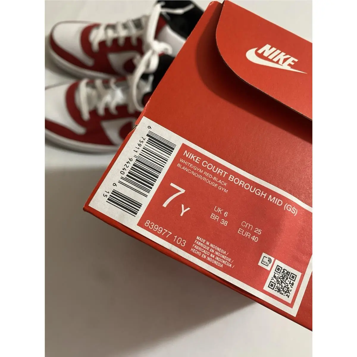 Nike shoes - Nike Court Borough - Court Borough - White (UPC: 0675911942406) 8