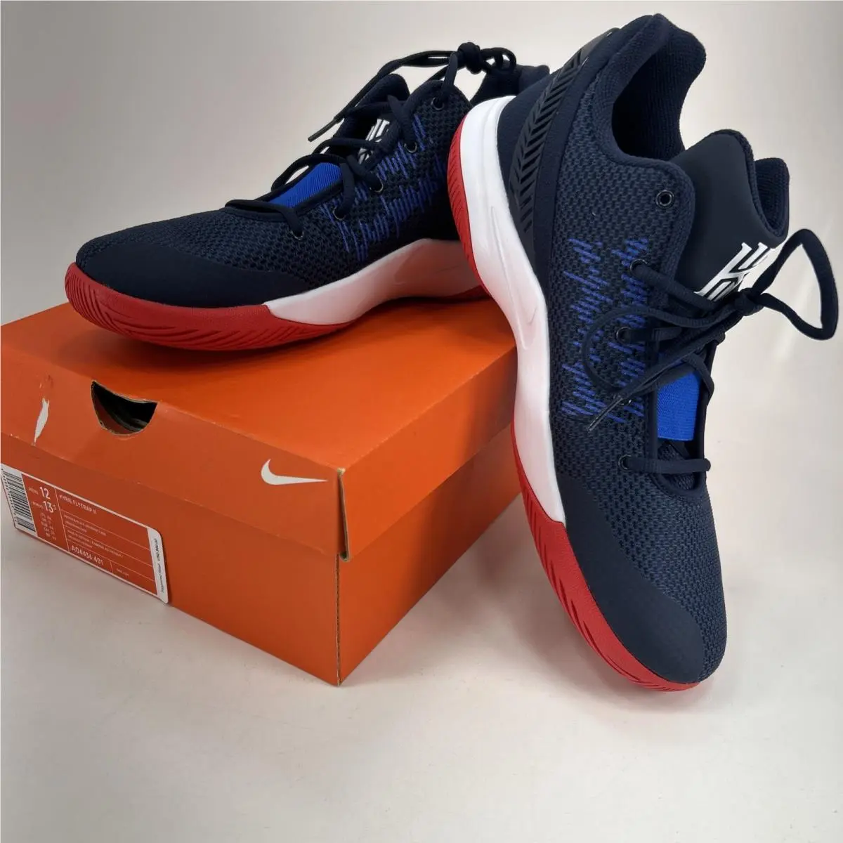 Nike Kyrie Flytrap II 2 Usa Blue Red Men`s Size 12 Sneakers AO4436-401