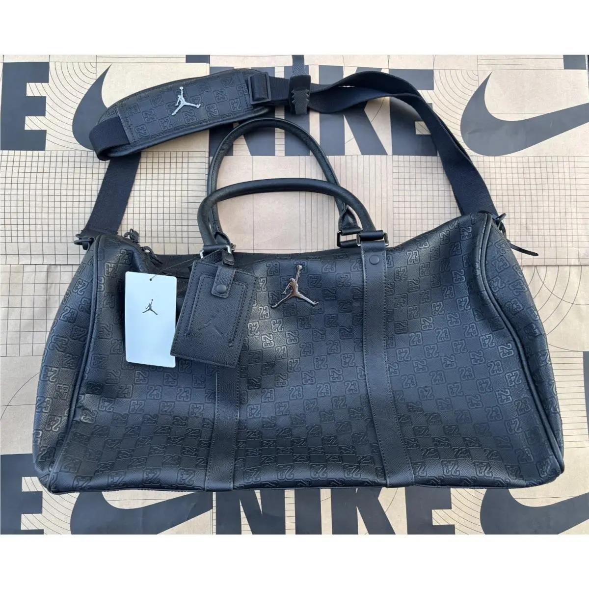 Air Jordan Icon Duffle Bag Luggage Black Monogram MM0987 023 25L by Nike