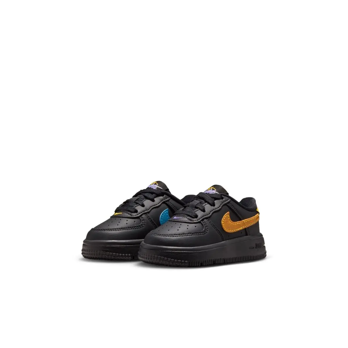 Toddler  Force 1 Low IV5948-001 Black/action Grape-laser Orange-size 7 by Nike