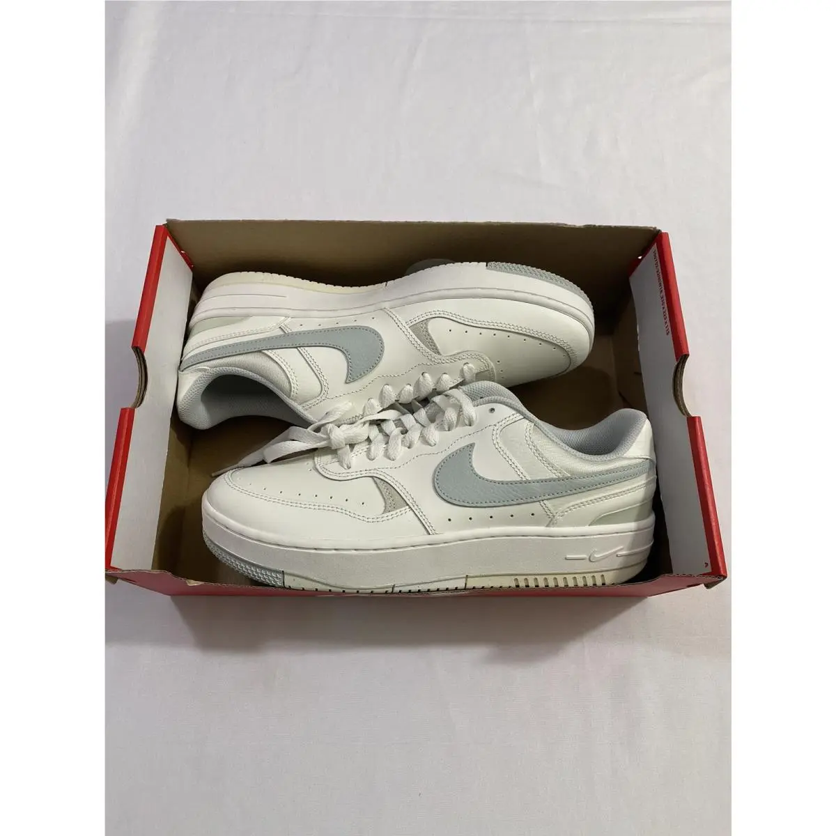 Women’s Size 11 White Silver Nike Gamma Force Tennis Shoes DX9176 107