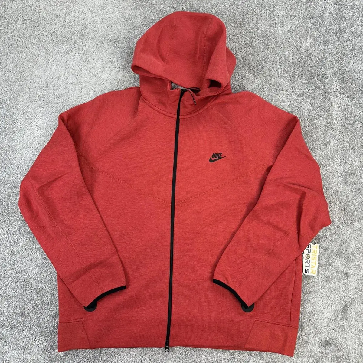 Nike Tech Fleece Hoodie Mens 2XL Xxl Red Full Zip Athletic Jacket FB7921-672
